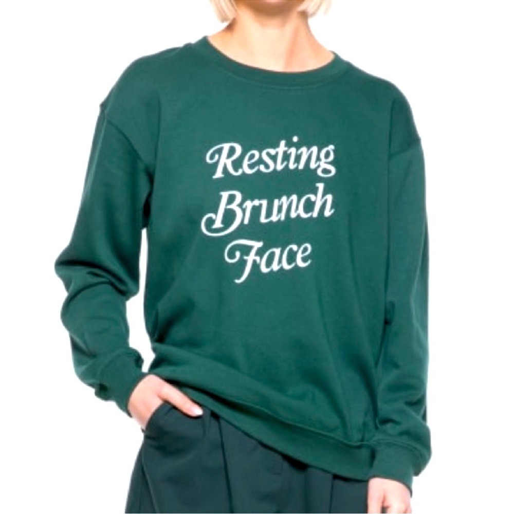 NEW Resting Brunch Face Crewneck Sweatshirt